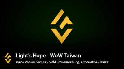 Light's Hope Taiwan Info, Gold for Alliance & Horde