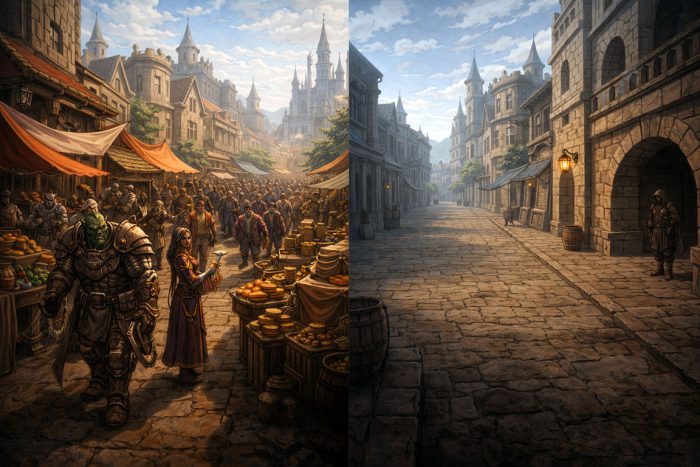 High vs low server population in WoW