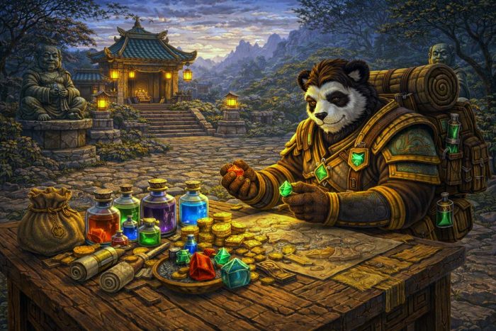 Managing professions and gold efficiently in MoP Classic