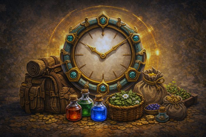 Time versus gold efficiency in MoP Classic