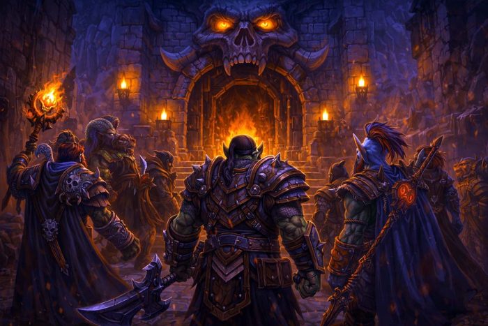 WoW Classic Raid preparation scene
