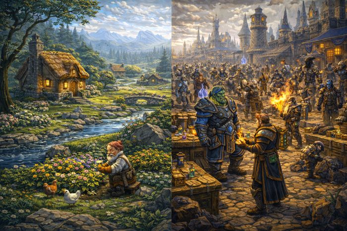 WoW Private server population and gold visibility