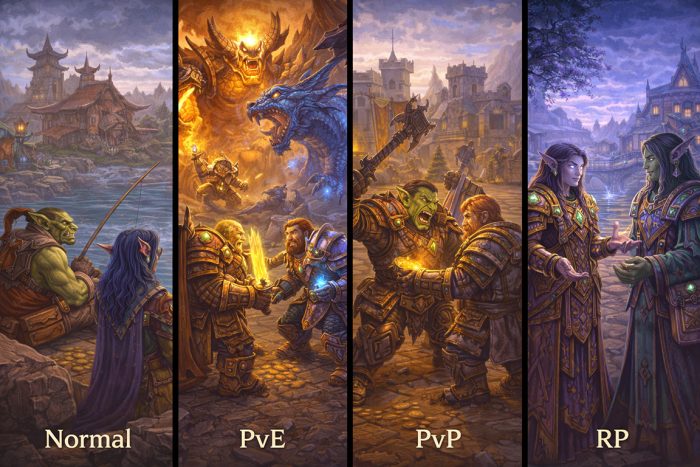 WoW server types and gold seller behavior