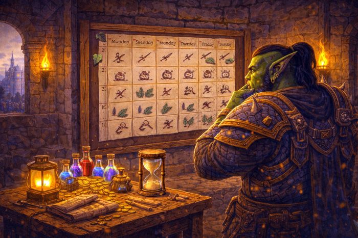 Balancing preparation time and progression in WoW