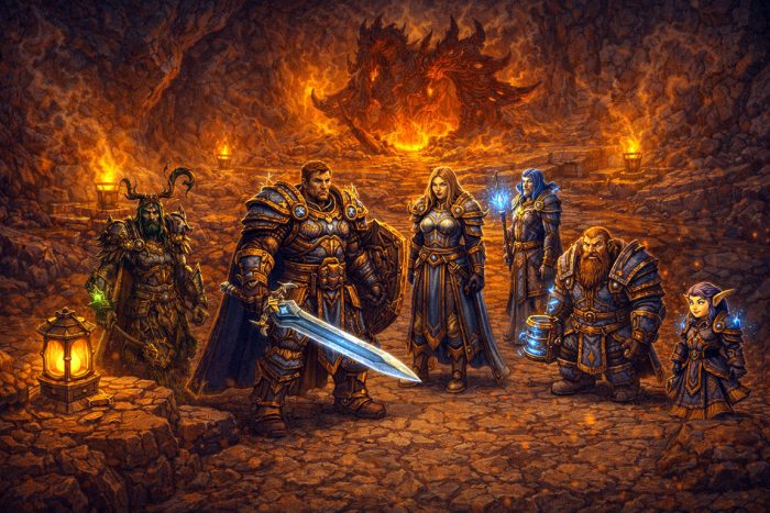 Prepared raid team managing gold efficiently