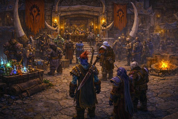 Player activity around the Auction House in WoW Classic